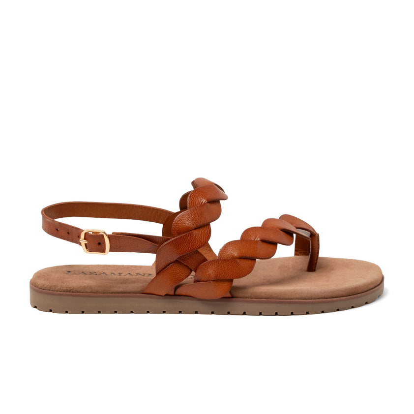 Nilda Damen Leder-Sandalen Tan