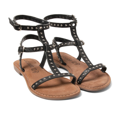 Olinda Damen Leder-Sandalen Black