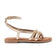 Salma Damen Leder-Sandalen Gold