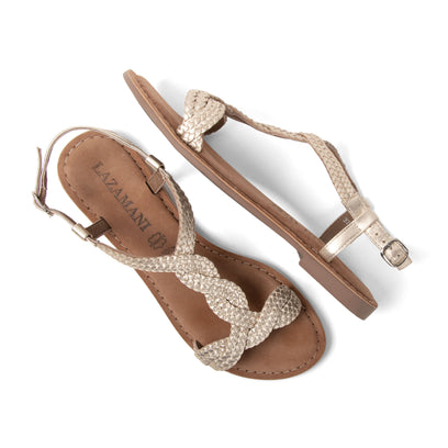 Aida Damen Leder-Sandalen Gold