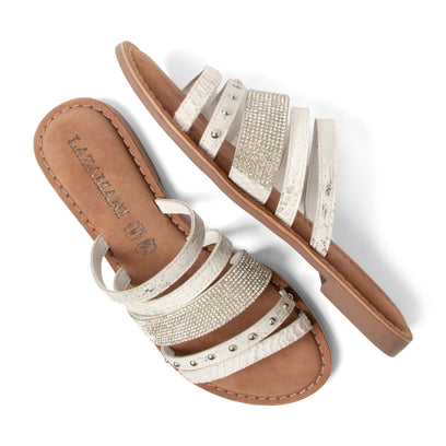 Caro Damen Pantoletten White