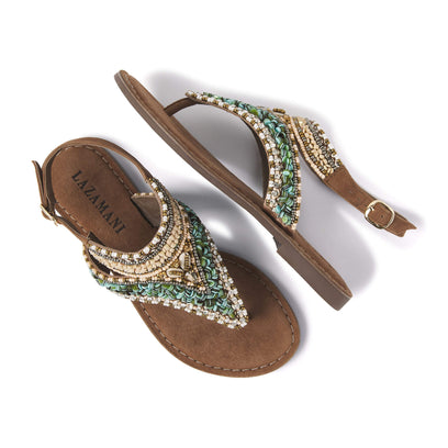 Estella Damen Leder-Sandalen Taupe