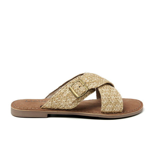 Damen Pantoletten Jute 75.330 Beige Damen Pantoletten Jute 75.330 Beige