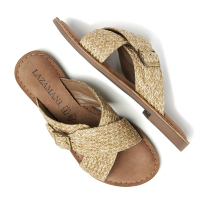 Damen Pantoletten Jute 75.330 Beige