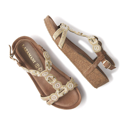 Damen Sandalen 75.354 Beige