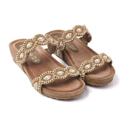 Damen Pantoletten 75.366 Beige