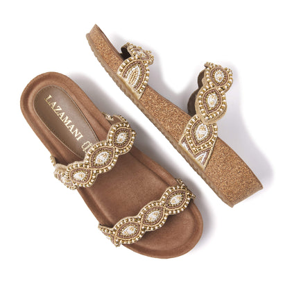 Damen Pantoletten 75.366 Beige