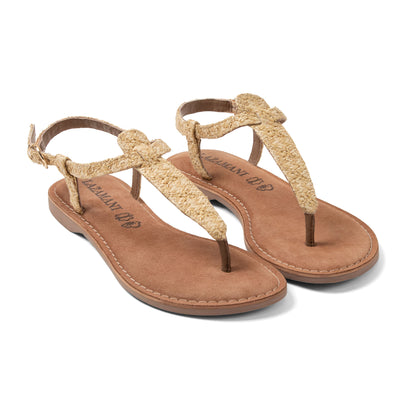 Dia Damen Sandalen Raffia Gold