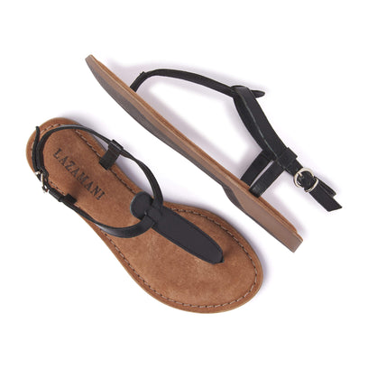 Iris Damen Ledersandalen Black