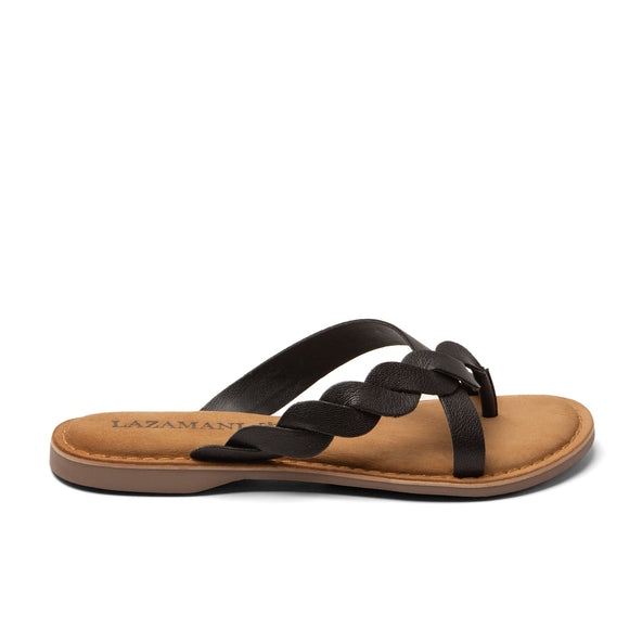 Avi Damen Leder-Zehentrenner Black Avi Damen Leder-Zehentrenner Black