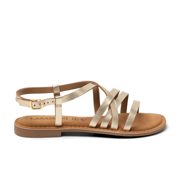 Zuza Damen Ledersandalen Gold Zuza Damen Ledersandalen Gold