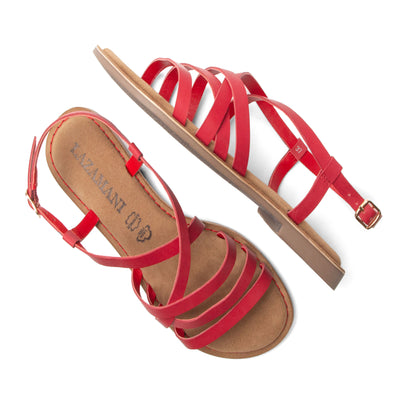 Zuza Damen Ledersandalen Red