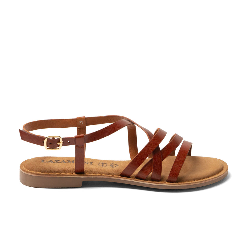 Zuza Damen Ledersandalen Tan