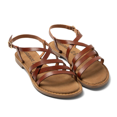 Zuza Damen Ledersandalen Tan