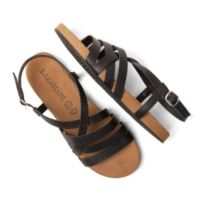Lotta Damen Leder-Sandalen Black
