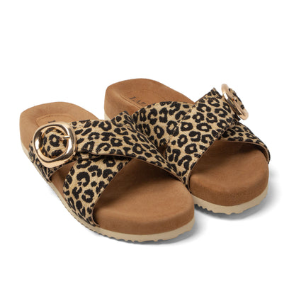 Kaja Damen Pantoletten Leopard