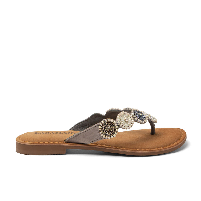 Loua Damen Wildleder-Zehentrenner Grey