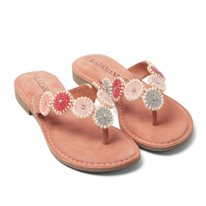 Loua Damen Wildleder-Zehentrenner Pink