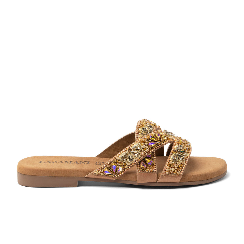 Maud Damen-Pantoletten Beige
