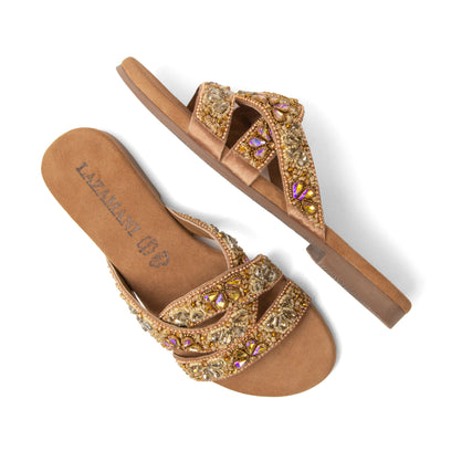 Maud Damen-Pantoletten Beige