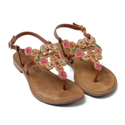 Dante Damen Leder-Sandalen Pink