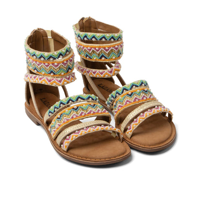 Fem Damen Sandalen Gold