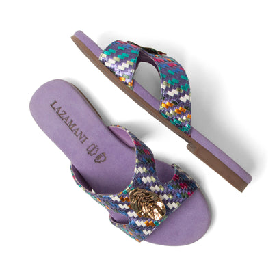 Hailey Damen Leder-Pantoletten Lilac
