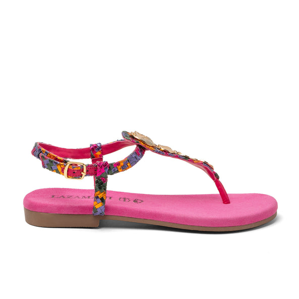 Lynn Damen Leder-Sandalen Fuxia Lynn Damen Leder-Sandalen Fuxia