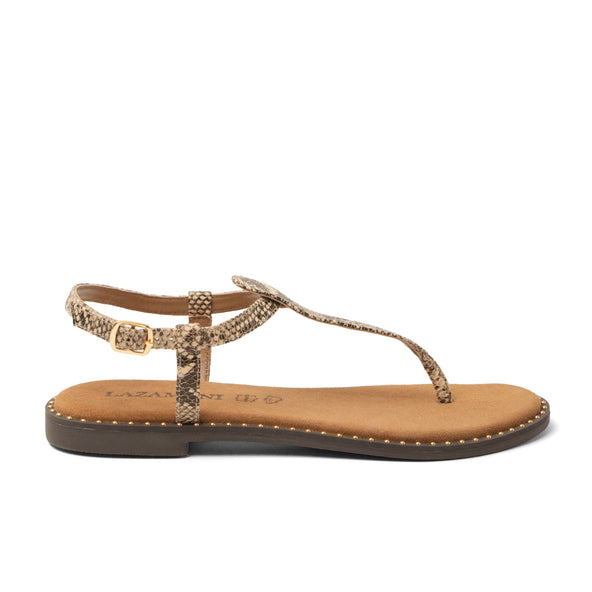 Ayla Damen Leder-Sandalen Beige Ayla Damen Leder-Sandalen Beige