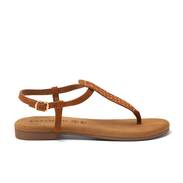 Minu Damen Wildleder-Sandalen Tan Minu Damen Wildleder-Sandalen Tan