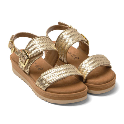 Fenna Damen Sandalen Gold