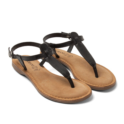 Imme Damen Ledersandalen Black