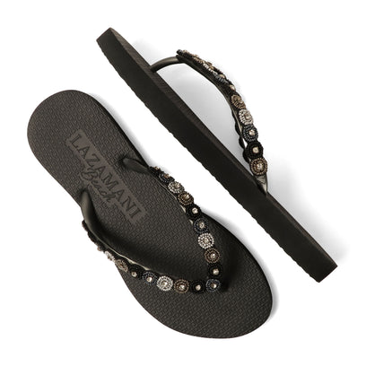 Mallorca Beach Damen Flip Flops Black