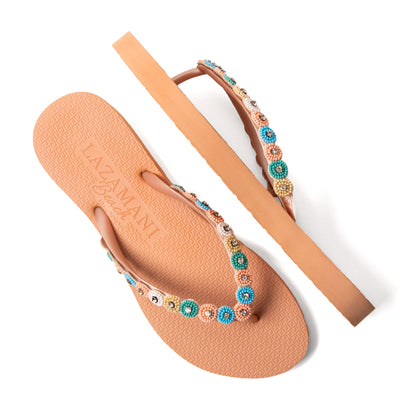 Mallorca Beach Damen Flip Flops Peach