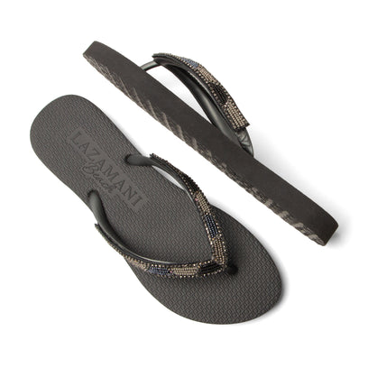 Fraser Beach Damen Flip Flops Black