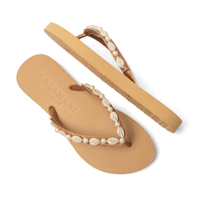Whitsundays Beach Damen Flip Flops Beige