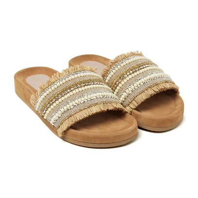 Damen Pantoletten 85.558 Tan