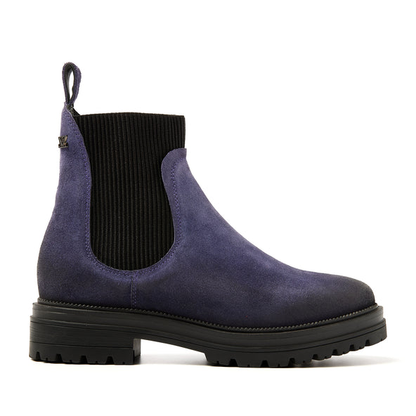 Beau Damen Wildleder Chelsea-Boots Purple Beau Damen Wildleder Chelsea-Boots Purple