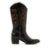 Gisele Damen Leder Cowboy-Stiefel Black