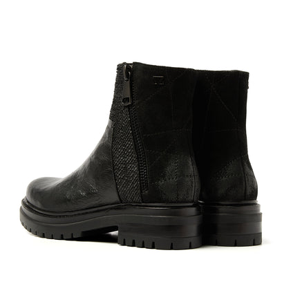 Gitte Damen Leder-Boots Black
