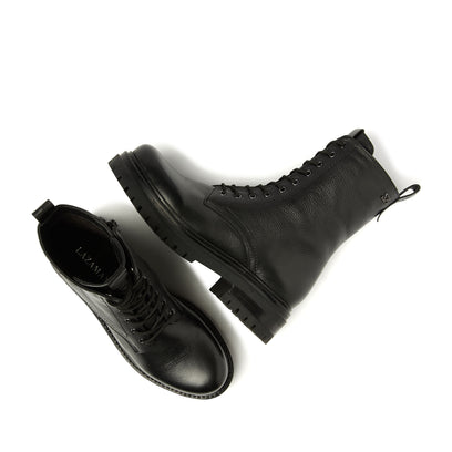 Alize Damen Leder-Schnürboots Black