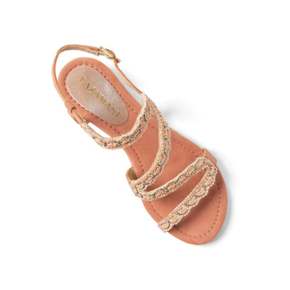 Camila Damen Wildleder-Sandalen Papaya