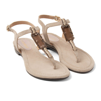 Brienda Damen Wildleder-Sandalen Biscuit