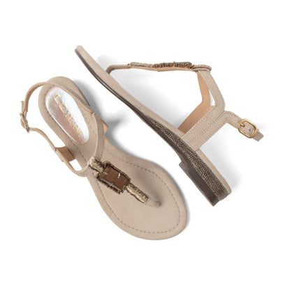 Brienda Damen Wildleder-Sandalen Biscuit