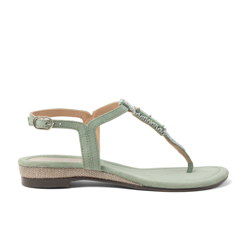 Brienda Damen Wildleder-Sandalen Sage
