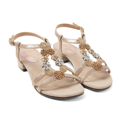 Estralla Damen Leder-Sandalen Biscuit