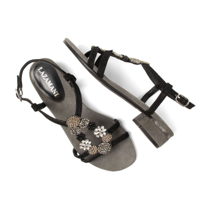 Estralla Damen Wildleder-Sandalen Black