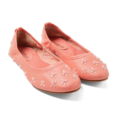Gracia Damen Leder-Ballerinas Coral