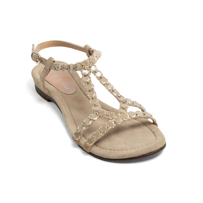 Izarra Damen Wildleder-Sandalen Biscuit
