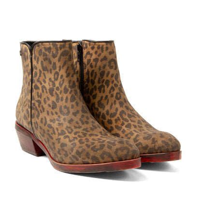 Sara Damen Wildleder-Stiefeletten Tan/Leo